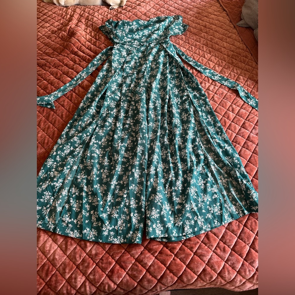 Green floral jumpsuit